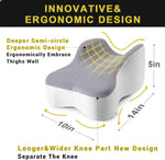 Tuzwa Memory Foam Knee Pillow for Side Sleepers – Ergonomic Between-Legs Support Cushion for Comfortable Sleep