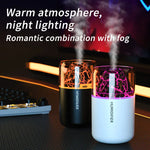 Tuzwa Volcano Aroma Diffuser & Ultrasonic Humidifier with Color Changing Light – USB Compact Essential Oil Diffuser for Home & Travel