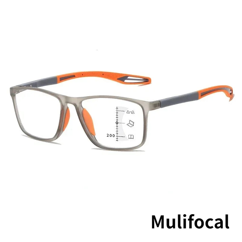 Tuzwa Multifocal Blue Light Reading Glasses for Men & Women – Lightweight Square Computer Readers for Reading & Screen Use