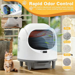 Tuzwa Smart Automatic Self-Cleaning Cat Litter Box | App-Controlled Enclosed Litter Box with Safety Sensors & Advanced Odor Control | Large Capacity for Multi-Cat Homes