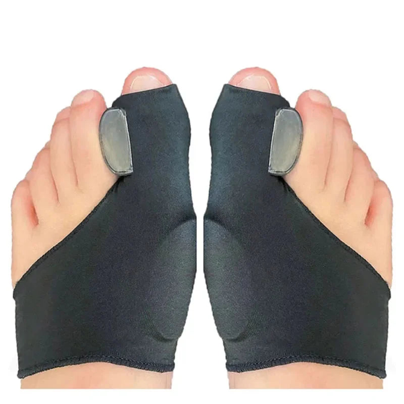 Tuzwa Adjustable Gel Toe Separator for Bunions – Hallux Valgus Big Toe Alignment Support with Soft Cloth Cushion, 1 Pair