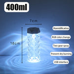 Tuzwa 400ML USB Essential Oil Diffuser with RGB Light – Compact Portable Aroma Humidifier for Home, Office & Car