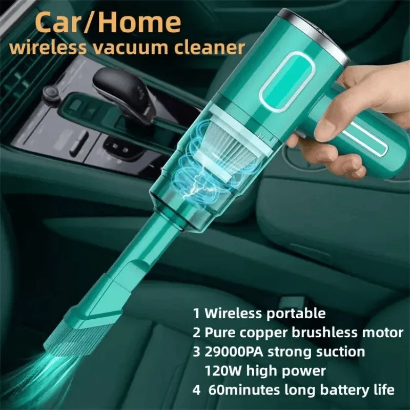Tuzwa 29000Pa Cordless Handheld Vacuum Cleaner – Powerful Portable Vacuum for Car & Home, Lightweight Rechargeable Design