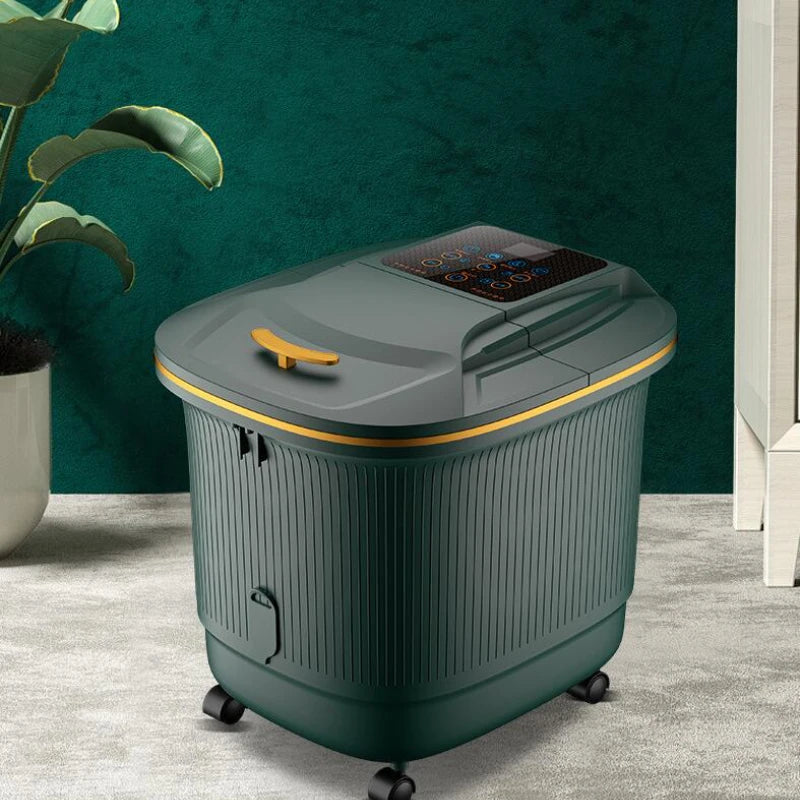 Tuzwa Electric Foot Spa Bath with Adjustable Heat & Thermostatic Temperature Control – Compact Foot Soaking Tub for Home