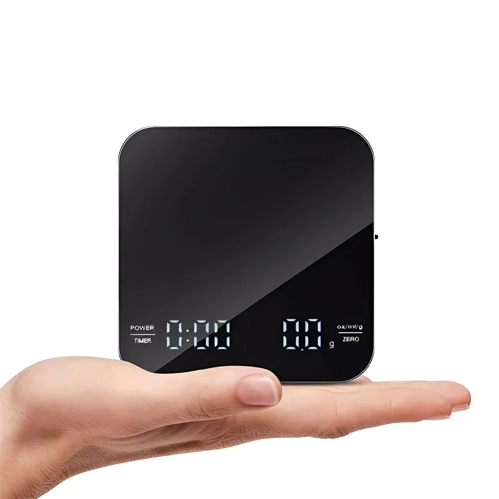 Tuzwa Digital Coffee Scale with Timer & LED Display | Precision Espresso Scale for Pour Over, Espresso & Home Brewing
