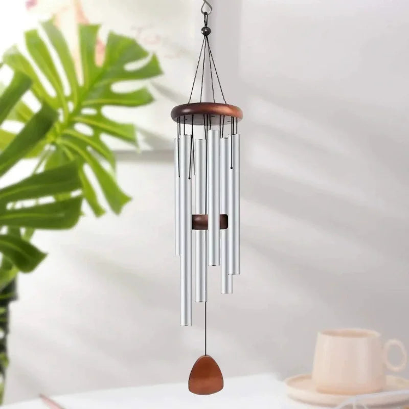 Tuzwa Aluminum Wind Chime – Soothing Outdoor Hanging Wind Chimes with Metal Tube Design for Garden, Patio, Porch & Balcony Decor