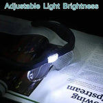 Tuzwa Rechargeable LED Magnifying Glasses – Head-Mounted Hands-Free Magnifier with 2 LED Lights for Precision Work, Crafts & Repairs