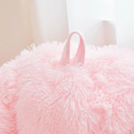 Tuzwa Pink Faux Fur Bean Bag Chair Cover – Soft Plush Beanbag Cover for Kids, Teens, Bedroom, Playroom & Cozy Room Decor