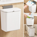 Tuzwa Kitchen Compost Bin with Lid – Space Saving Countertop & Under Sink Food Waste Bin for Kitchen Scraps