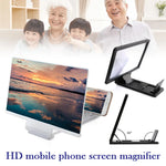 Tuzwa 14-Inch Phone Screen Magnifier – Smartphone Screen Amplifier with Adjustable Stand for Movies, Videos & Gaming