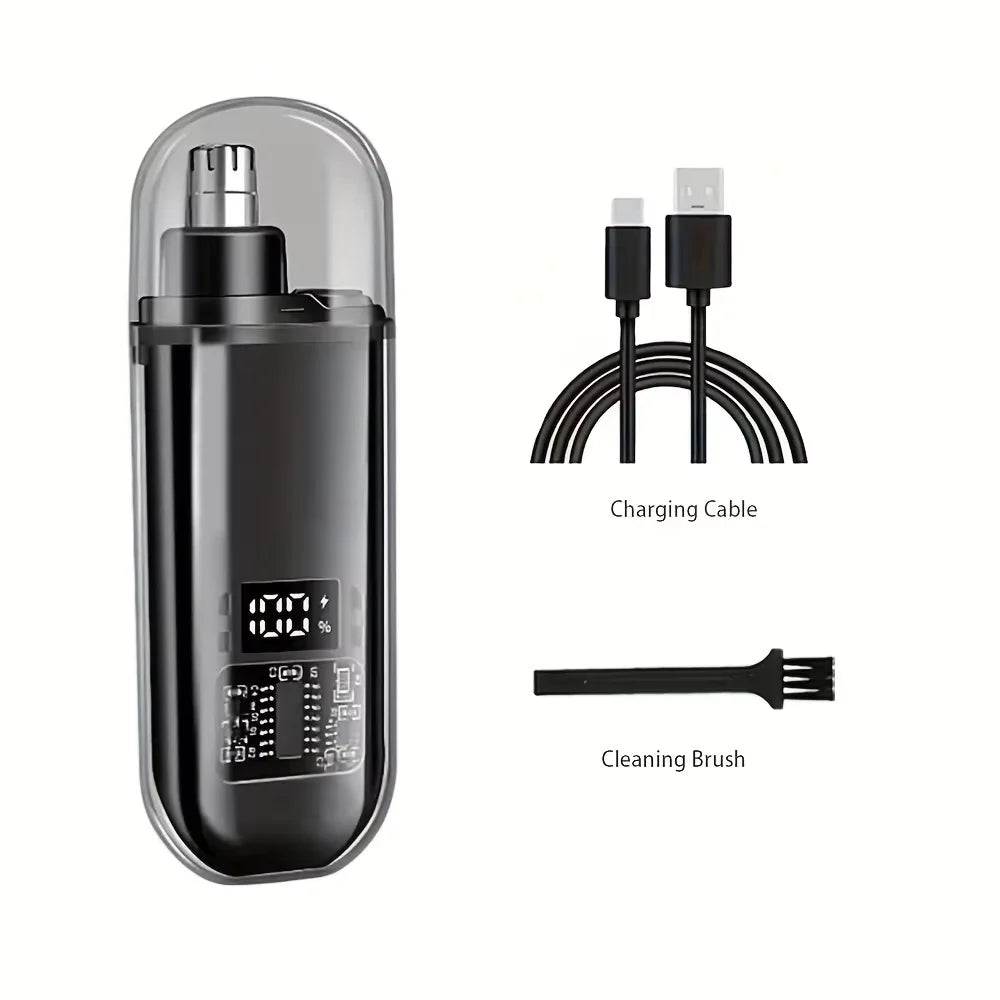 Tuzwa Nose & Ear Hair Trimmer – USB Rechargeable Electric Nose Hair Trimmer with Quick Charging, Compact Washable Grooming Tool