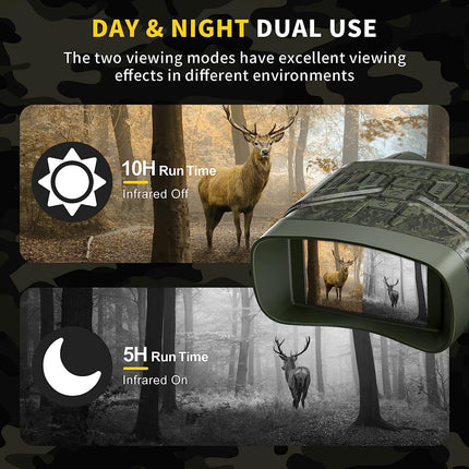 4K Digital Infrared Night Vision Binoculars with 5x Magnification and 3 Inch Screen – image 7