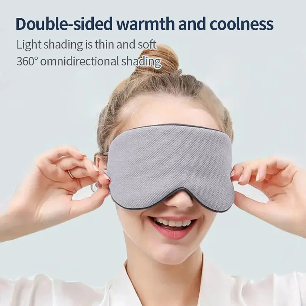 Tuzwa Silk Sleep Eye Mask with Adjustable Fit – Warm & Cool Reusable Sleeping Mask, Soft Lightweight Travel Eye Cover for Rest & Relaxation