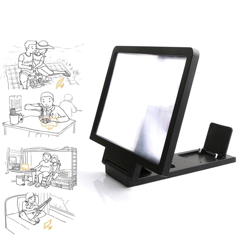 Tuzwa 14-Inch Phone Screen Magnifier – Smartphone Screen Amplifier with Adjustable Stand for Movies, Videos & Gaming