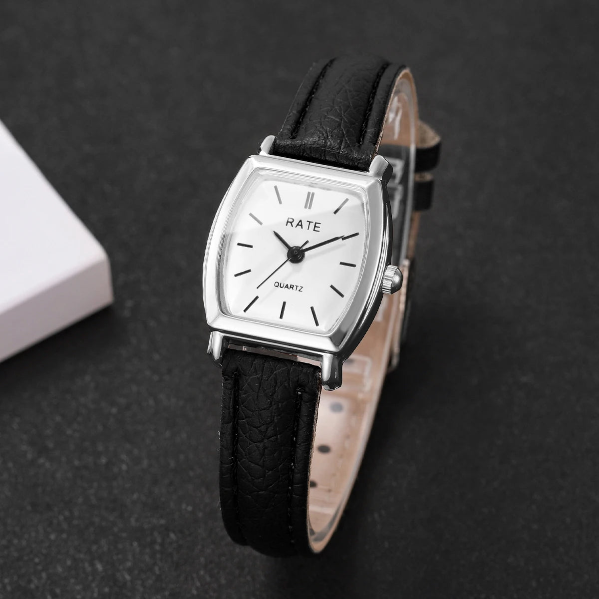 Tuzwa Women’s Quartz Watch – Elegant Leather Strap Analog Wristwatch with Arabic Numerals, 23mm Dial for Everyday & Dress Wear