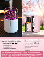 Tuzwa Volcano Aroma Diffuser & Ultrasonic Humidifier with Color Changing Light – USB Compact Essential Oil Diffuser for Home & Travel