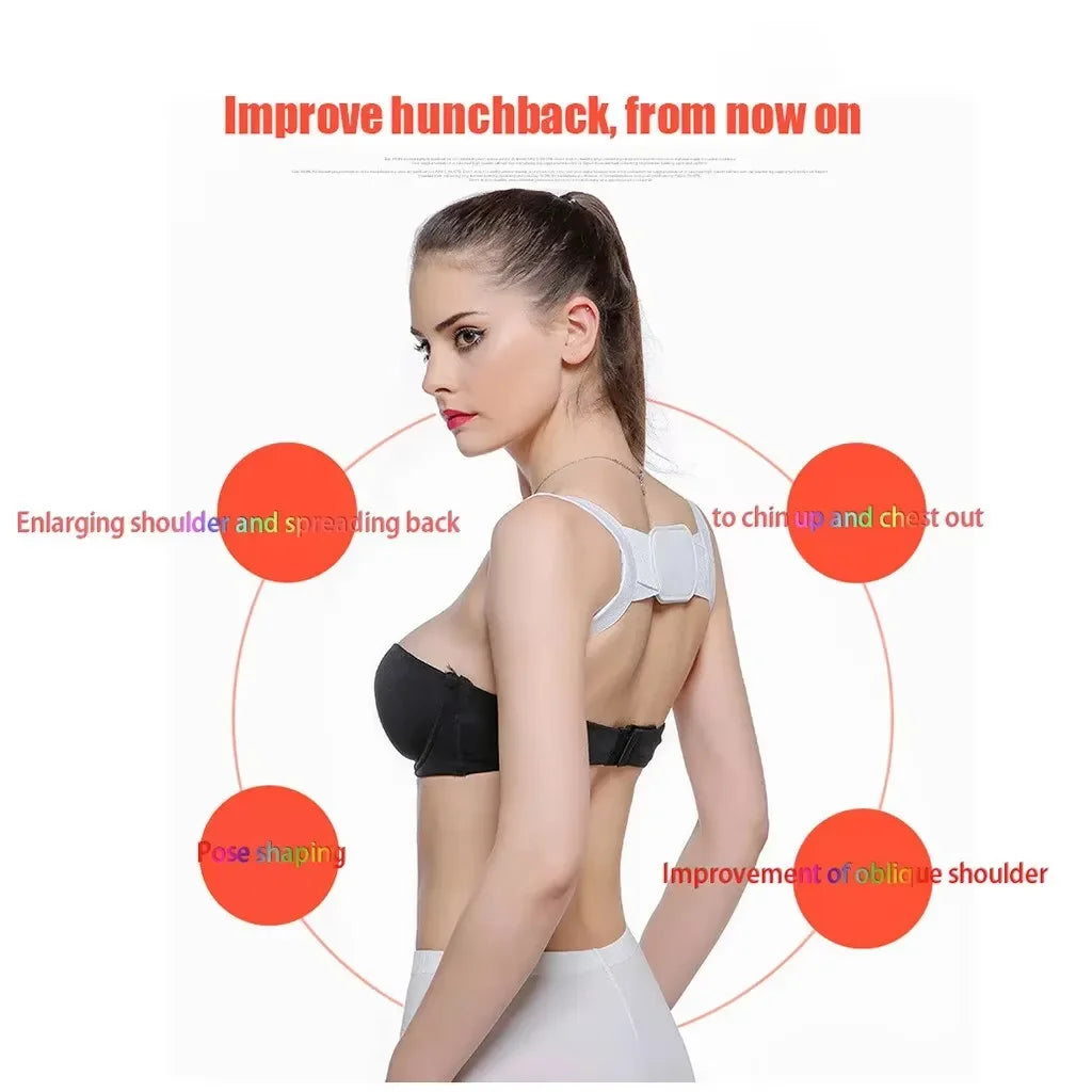 Tuzwa Adjustable Posture Corrector for Men & Women – Invisible Back Support Brace for Comfortable Everyday Posture Support