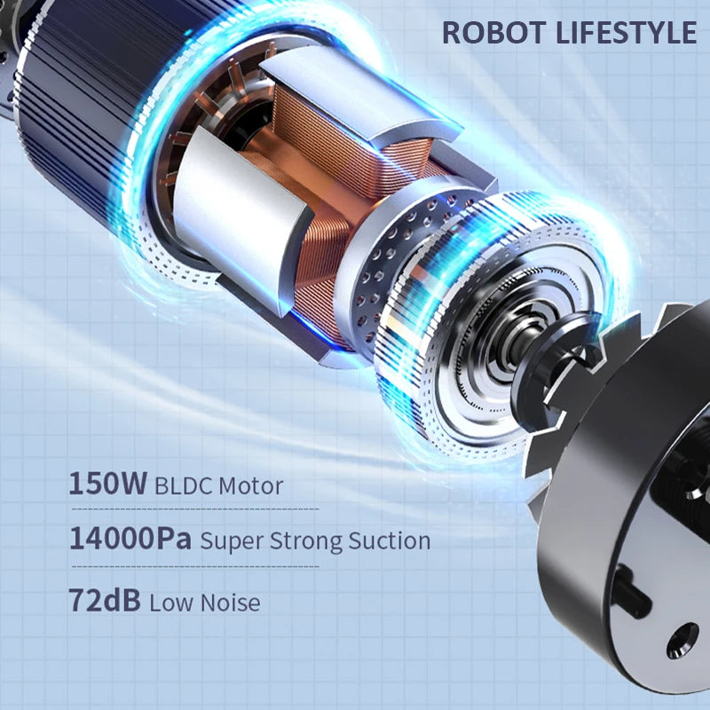 Tuzwa Cordless Handheld Vacuum Cleaner – 150W High-Suction Wet & Dry Portable Vacuum for Car, Home, Pet Hair & Quick Cleaning