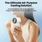 Tuzwa Portable Handheld Fan – Rechargeable 5-Speed Personal Fan, Compact Lightweight Mini Fan for Travel, Home, Office & Outdoor Use