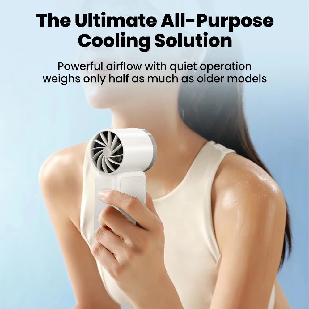 Tuzwa Portable Handheld Fan – Rechargeable 5-Speed Personal Fan, Compact Lightweight Mini Fan for Travel, Home, Office & Outdoor Use