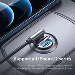 Tuzwa Mini USB-C Car Charger with QC3.0 & PD Fast Charging – Compact Alloy Type-C Vehicle Charging Adapter for Phones & Devices