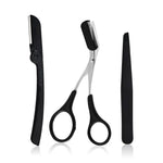 Tuzwa 3-Piece Eyebrow Grooming Kit – Stainless Steel Precision Brow Shaping & Styling Tools for Women