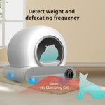 Tuzwa 65L Automatic Self-Cleaning Cat Litter Box | Fully Enclosed Smart Litter Box with Odor Control