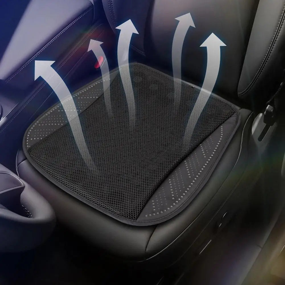 Tuzwa Car Cooling Seat Cushion with 5 Adjustable Fans – USB-Powered Ventilated Car Seat Pad for Summer Driving Comfort