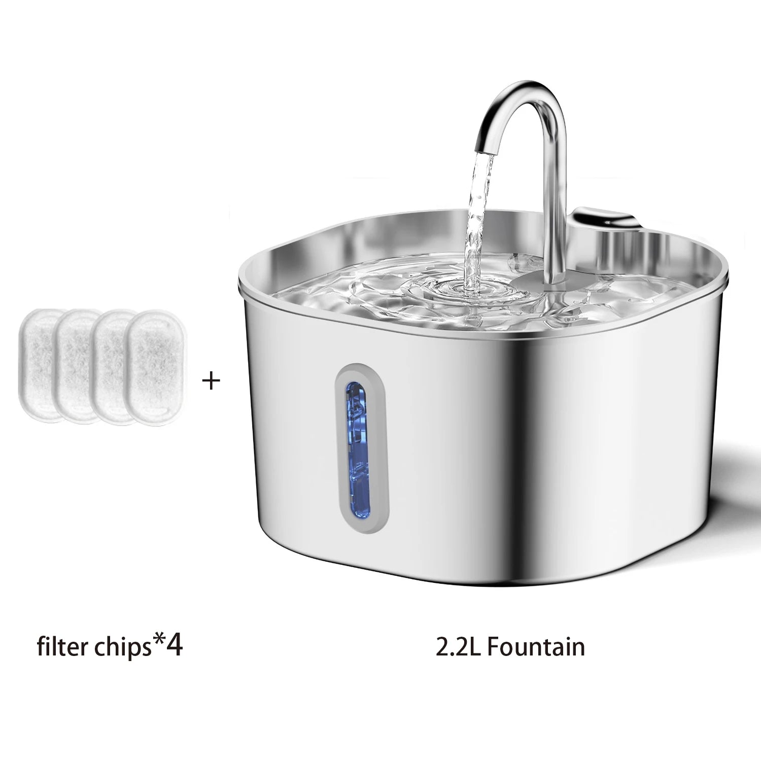 Tuzwa 2.2L Stainless Steel Cat Water Fountain | Automatic Pet Drinking Fountain for Fresh Everyday Hydration