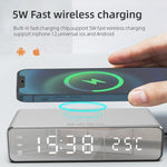 Tuzwa Smart Wireless Charging Station with LED Alarm Clock & Thermometer – Fast Charging Dock for Compatible iPhone & Samsung Phones