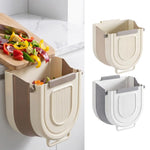 Tuzwa Wall Mounted Foldable Trash Can with Lid – Space Saving Hanging Garbage Bin for Small Kitchen, Bathroom & Home