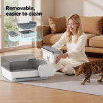 Tuzwa Smart self cleaning cat litter box | Self-Cleaning Large Capacity Cat Toilet with Odor Control for Multi-Cat Homes