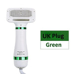 Tuzwa 2-in-1 Pet Hair Dryer & Grooming Brush – Low Noise Dog Dryer with Comb, 4 Heat Settings & Hot/Cold Air