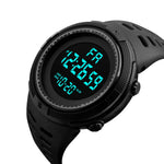 Tuzwa Men's Digital Military Sports Watch – Luminous 50mm Display, Coated Glass, Round Case for Active Everyday Wear