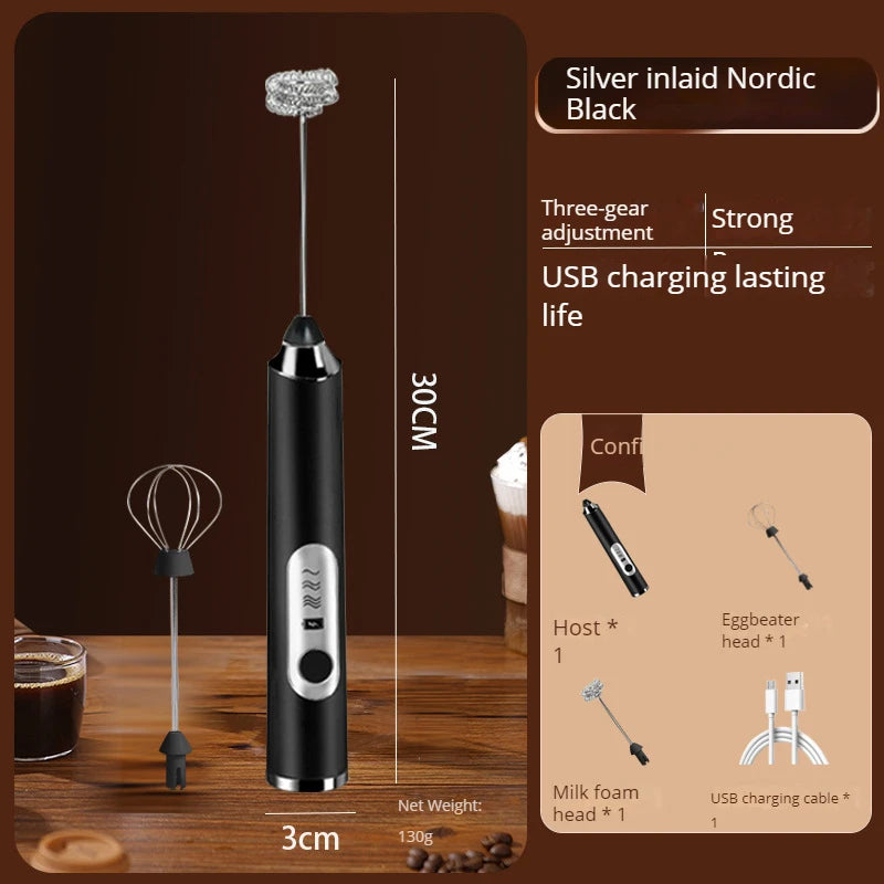 Tuzwa Wireless Electric Milk Frother & Egg Beater | USB Rechargeable Handheld Milk Frother for Coffee, Latte, Cappuccino & Matcha