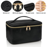 Tuzwa Large Capacity Travel Makeup Bag – PU Leather Cosmetic Organizer with Multiple Compartments for Makeup, Toiletries & Beauty Essentials