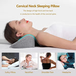 Tuzwa Memory Foam Cervical Pillow – Contoured Ergonomic Neck Support Pillow for Side & Back Sleepers