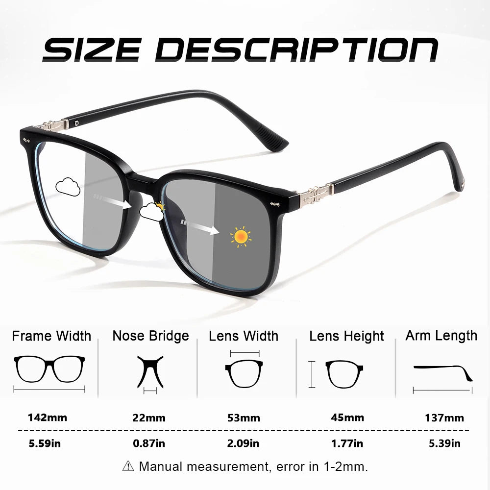 Tuzwa Photochromic Sunglasses for Men & Women – UV400 Lightweight Outdoor Sunglasses for Driving, Cycling & Travel