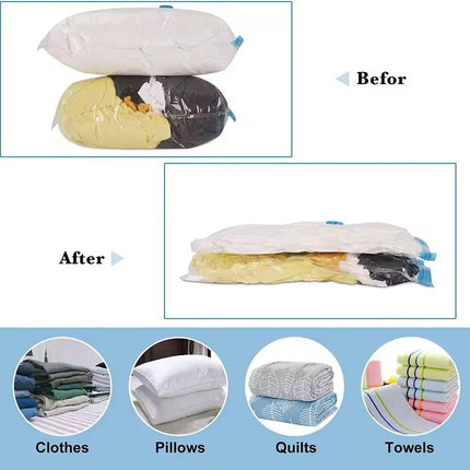 Vacuum Seal Bags, Airtight Vacuum Storage Bags for Travel with Hand Pump – image 5