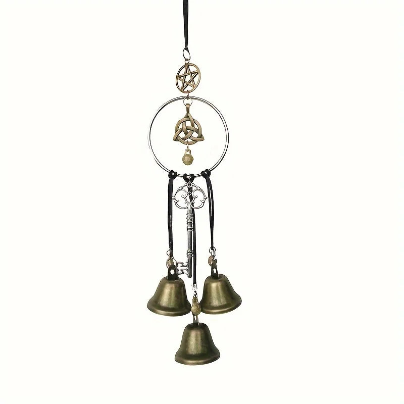 Tuzwa Witch Bells for Door – 1pc Metal Doorknob Hanging Bell Wind Chime, Decorative Witch Bell Door Hanger for Home, Entryway & Porch Decor