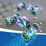Tuzwa Gesture Control 4WD Stunt Car – 360° Rotating Remote Control RC Car with Rechargeable Battery, Ages 14+