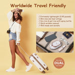 Tuzwa Mini Travel Iron – Compact Portable Clothes Iron with Foldable Handle, Fast Heating & Dry/Wet Ironing