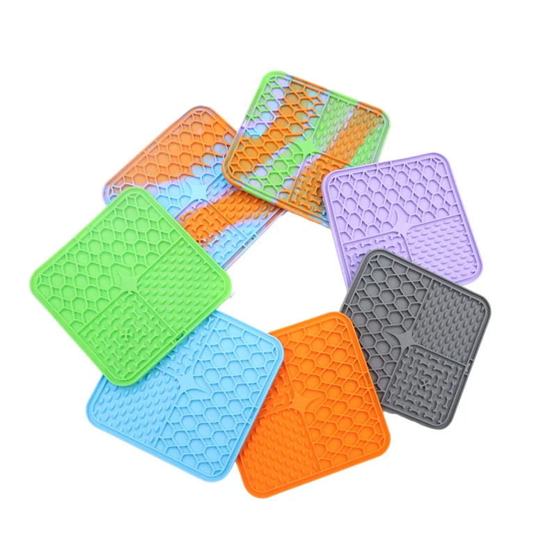 Tuzwa Lick Mat for Dogs – Slow Feeder Dog Licking Mat with Suction Base, Interactive Enrichment & Training Tool for All Breeds