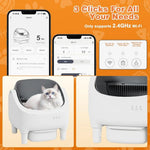 Tuzwa Automatic Self-Cleaning Cat Litter Box | Smart App-Controlled Litter Box with Odor Control | Quiet Large-Capacity Litter System for Multi-Cat Homes