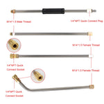 Tuzwa Pressure Washer Gutter Cleaning Wand – Extension Wand with 5 Nozzle Tips for High-Reach Gutter & Exterior Cleaning