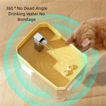 Tuzwa Rechargeable Cat Water Fountain | USB Recirculating Filter Pet Drinking Fountain with Transparent Design
