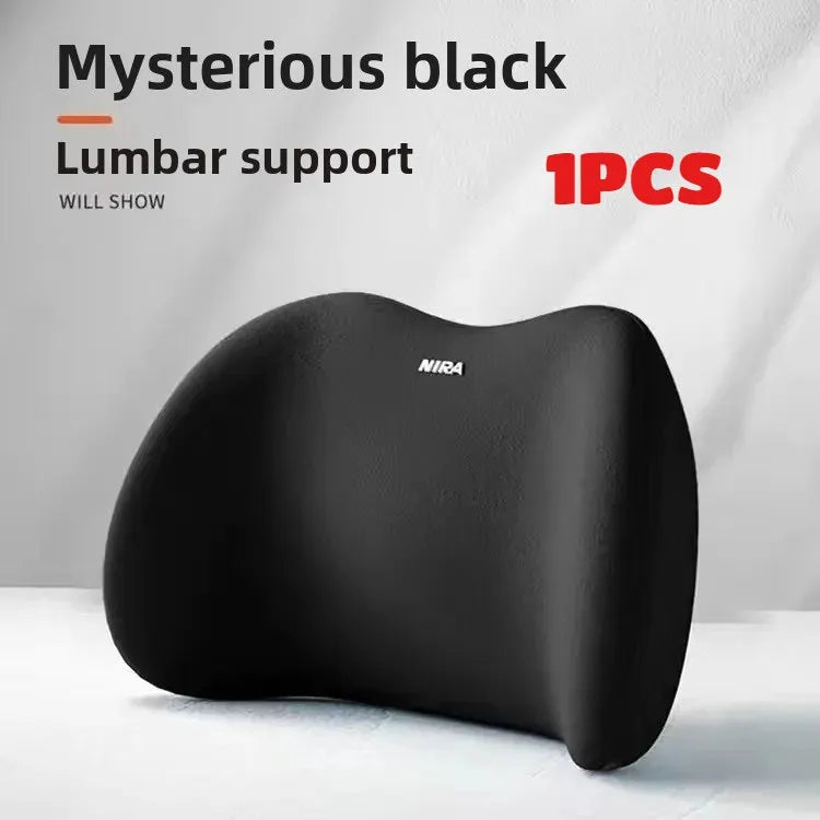 Tuzwa Car Neck & Lumbar Support Pillow – Ergonomic Car Seat Headrest & Back Support Cushion with Adjustable Straps for Driving Comfort