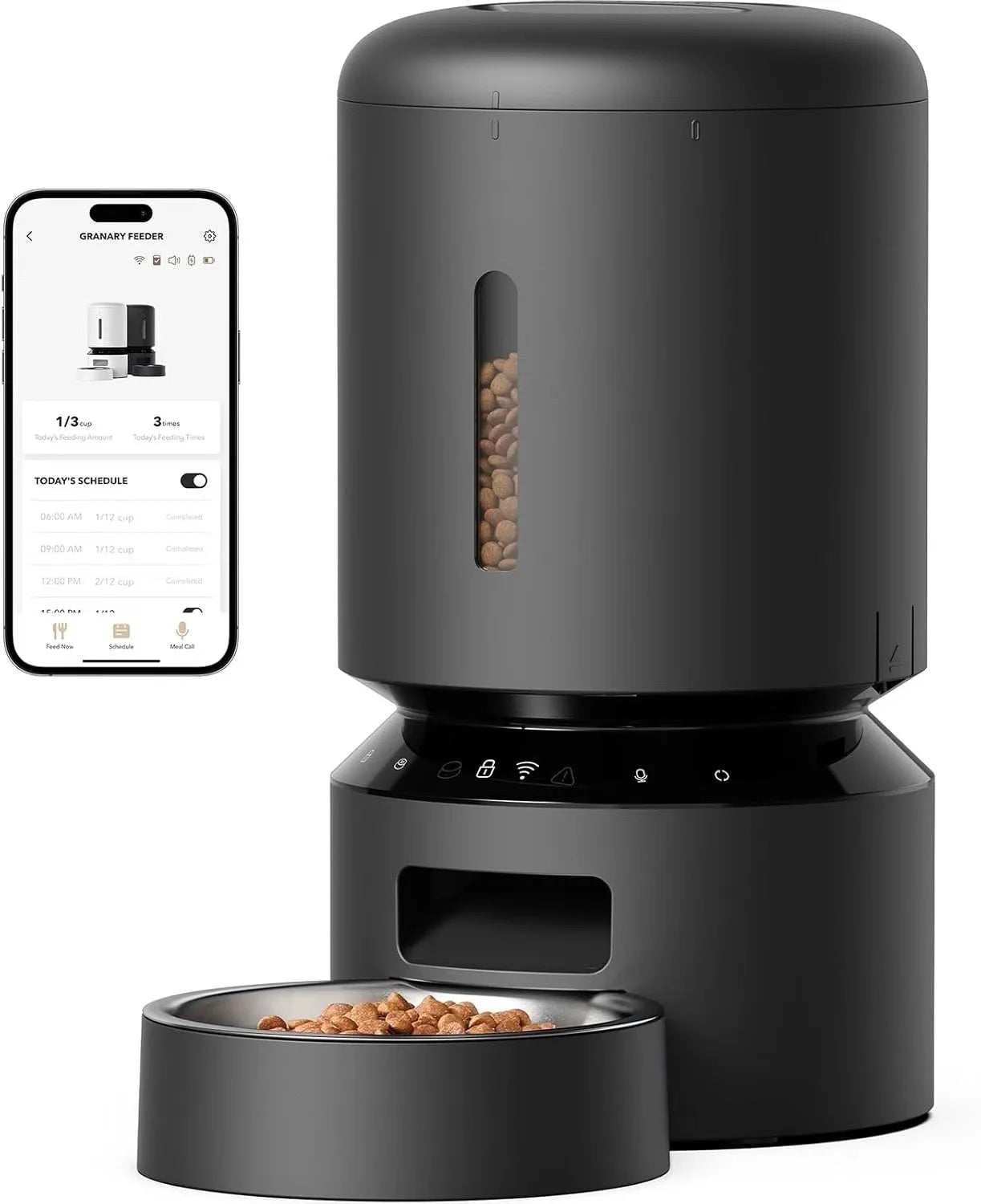 Tuzwa Smart Automatic Pet Feeder | 5GHz WiFi App-Controlled Food Dispenser with Programmable Timer | Large Capacity Auto Feeder for Cats & Dogs