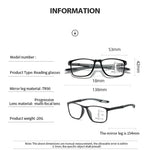 Tuzwa Multifocal Blue Light Reading Glasses for Men & Women – Lightweight Square Computer Readers for Reading & Screen Use