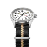 Men's 38mm Luminous Field Watch - Easy Read Arabic Numeral Dial, Durable Nylon Strap, Lightweight Everyday Watch